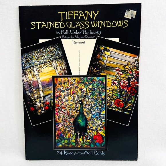 Tiffany Stained Glass Windows Postcards - 24 Ready-To-Mail Full Color Postcards - Picture 1 of 7